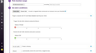 失敗と成功の継続期間の設定