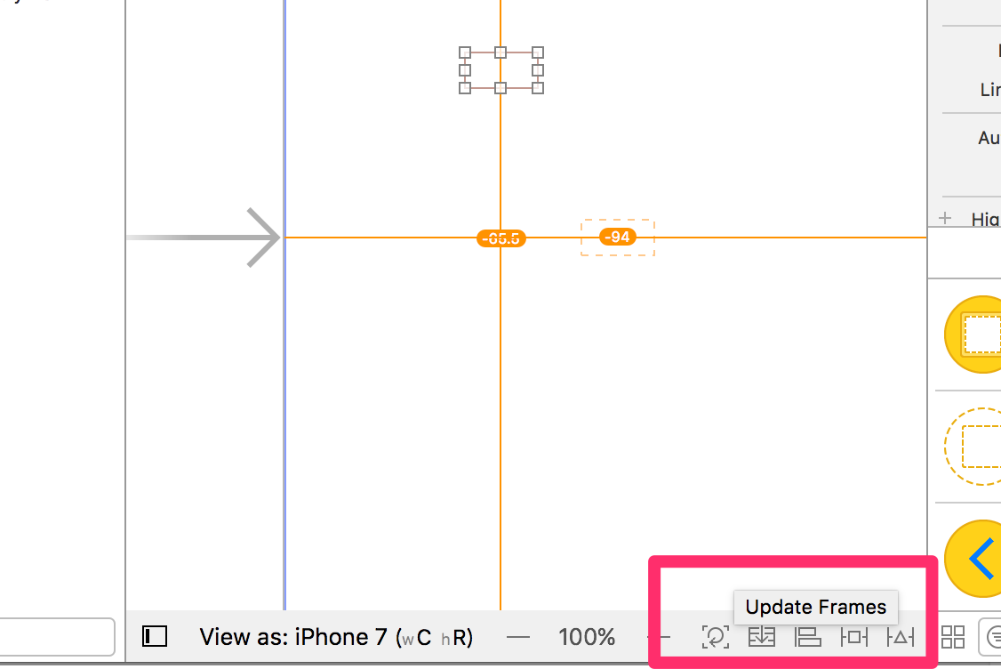 Xcode Auto Layout Update Frames | xcode xcode 8 1 から auto layout の update frames が簡単になりました Xcode Auto Layout Update Frames | xcode xcode 8 1 から auto layout の update frames が簡単になりました