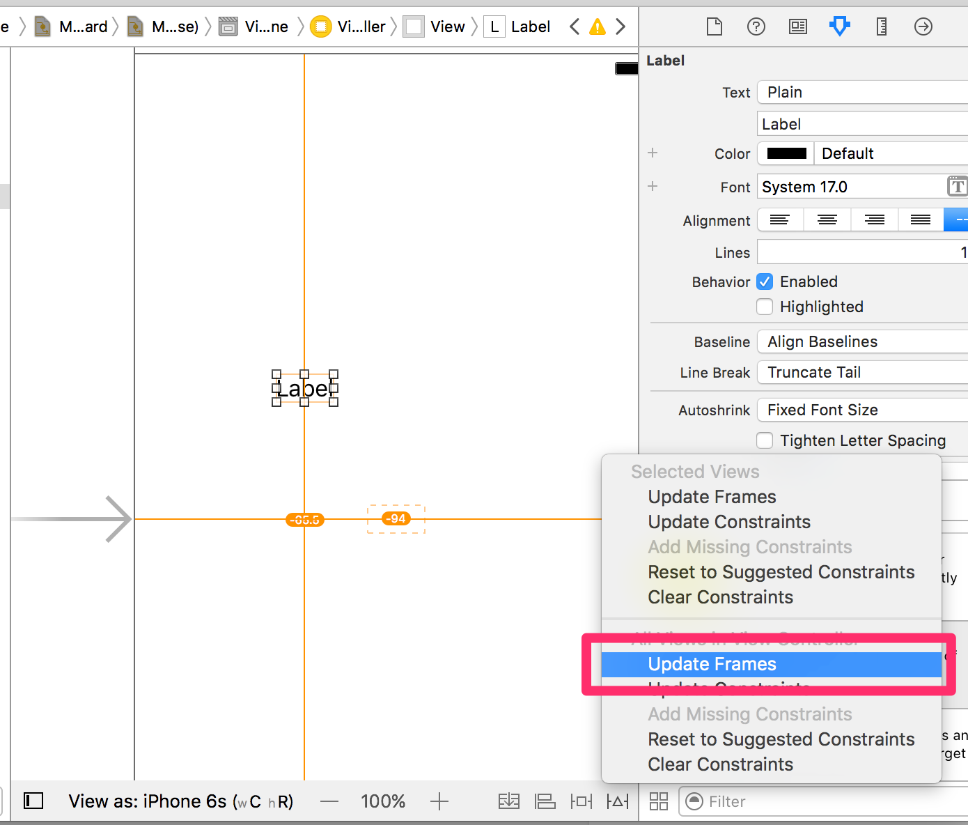 Xcode Update Layout | xcode xcode 8 1 から auto layout の update frames が簡単になりました Xcode Update Layout | xcode xcode 8 1 から auto layout の update frames が簡単になりました
